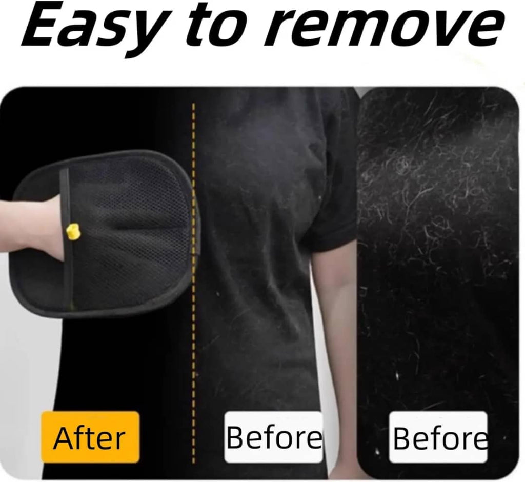 Pet Grooming Gloves – Gentle Hair Remover & Massage Brush for Dogs & Cats