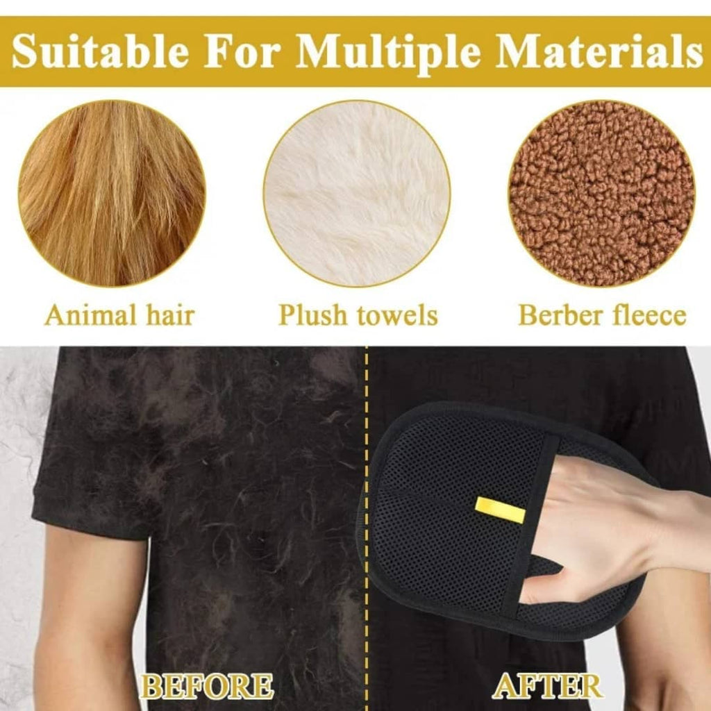 Pet Grooming Gloves – Gentle Hair Remover & Massage Brush for Dogs & Cats