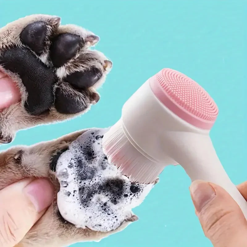 “Happy Paws: Gentle Double-Sided Paw Brush for Dogs”