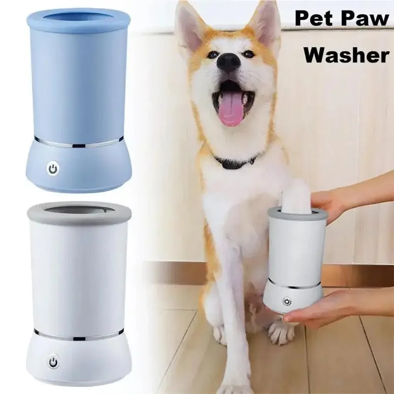 Automatic Dog & Cat Paw Washer – Electric Pet Foot Cleaner with Soft Bristles