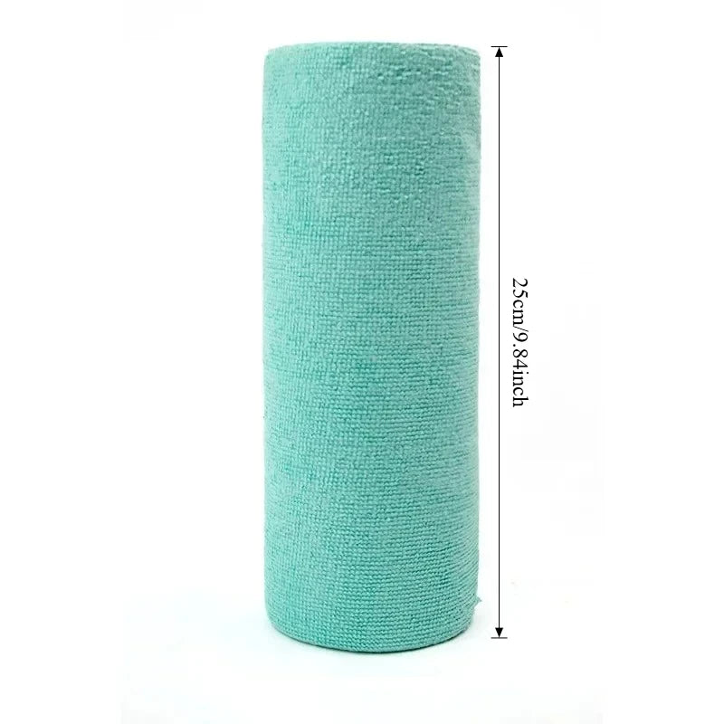 “Magic Reusable Microfiber Cleaning Roll – Sparkling Clean in Seconds!”