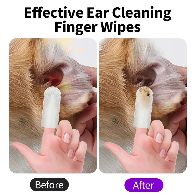 Pet Ear Cleaning Wipes – Gentle Ear Care for Cats & Dogs
