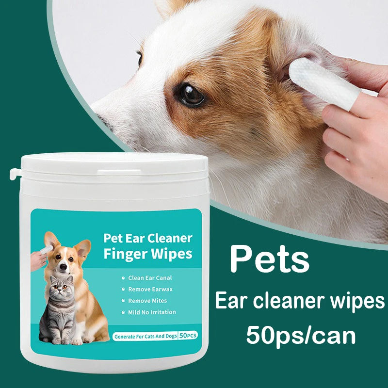 Pet Ear Cleaning Wipes – Gentle Ear Care for Cats & Dogs