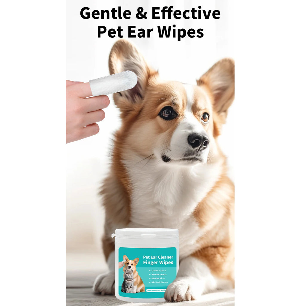 Pet Ear Cleaning Wipes – Gentle Ear Care for Cats & Dogs