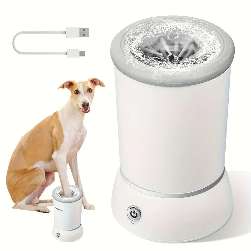 Automatic Dog & Cat Paw Washer – Electric Pet Foot Cleaner with Soft Bristles